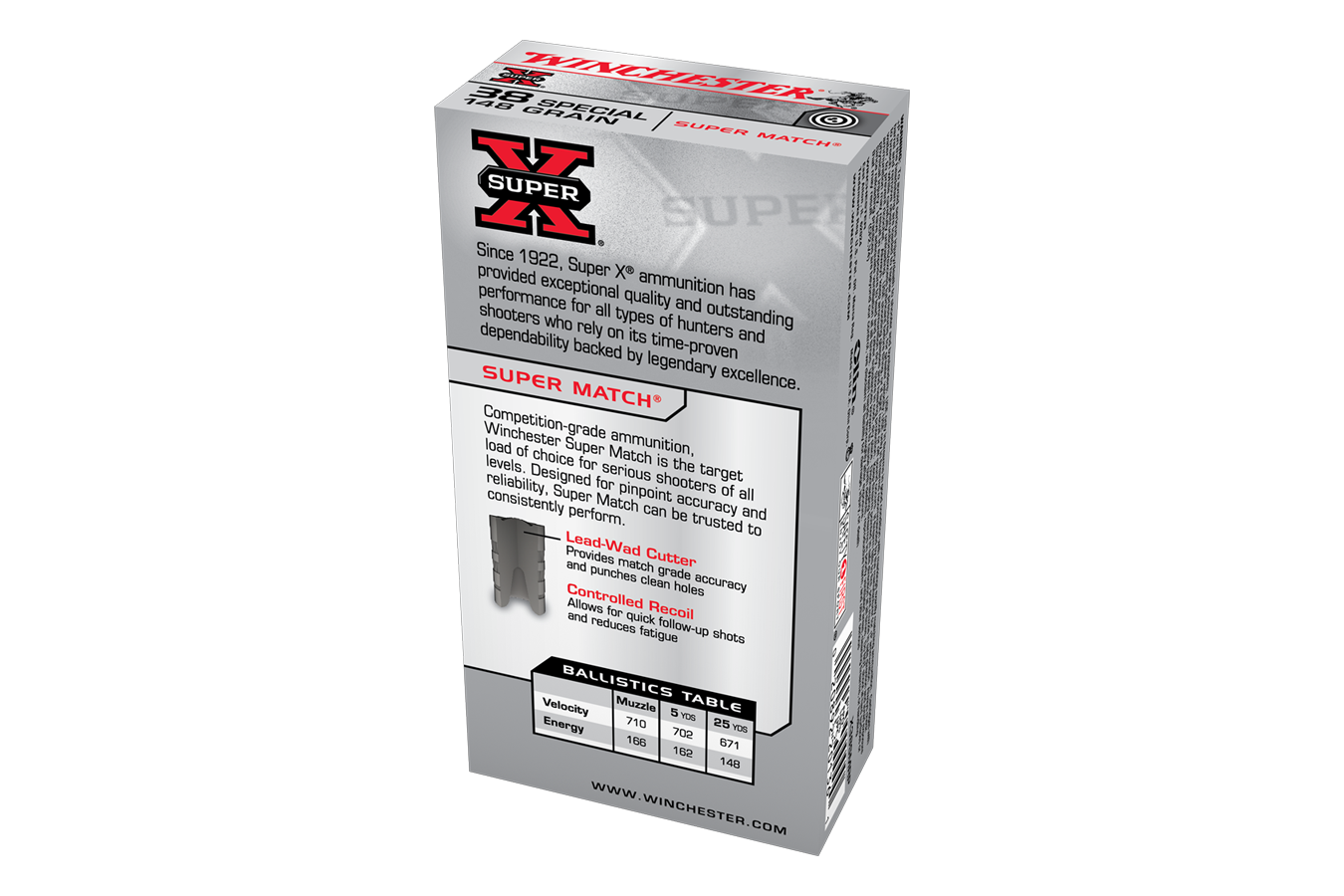 WINCHESTER AMMO Super X 38 Special, 148 Grain